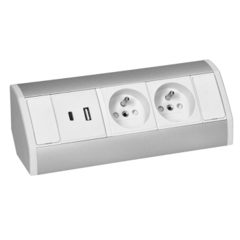 GNIAZDO MEBLOWE 2xUSB ORNO OR-GM-9039/W-G